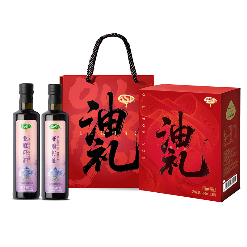润心（RunXin）亚麻籽油500ml*2