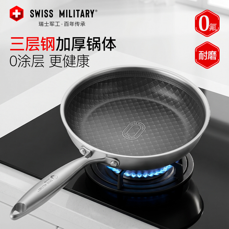SWISSMILITARY瑞士军工不粘煎锅TJ2124WG