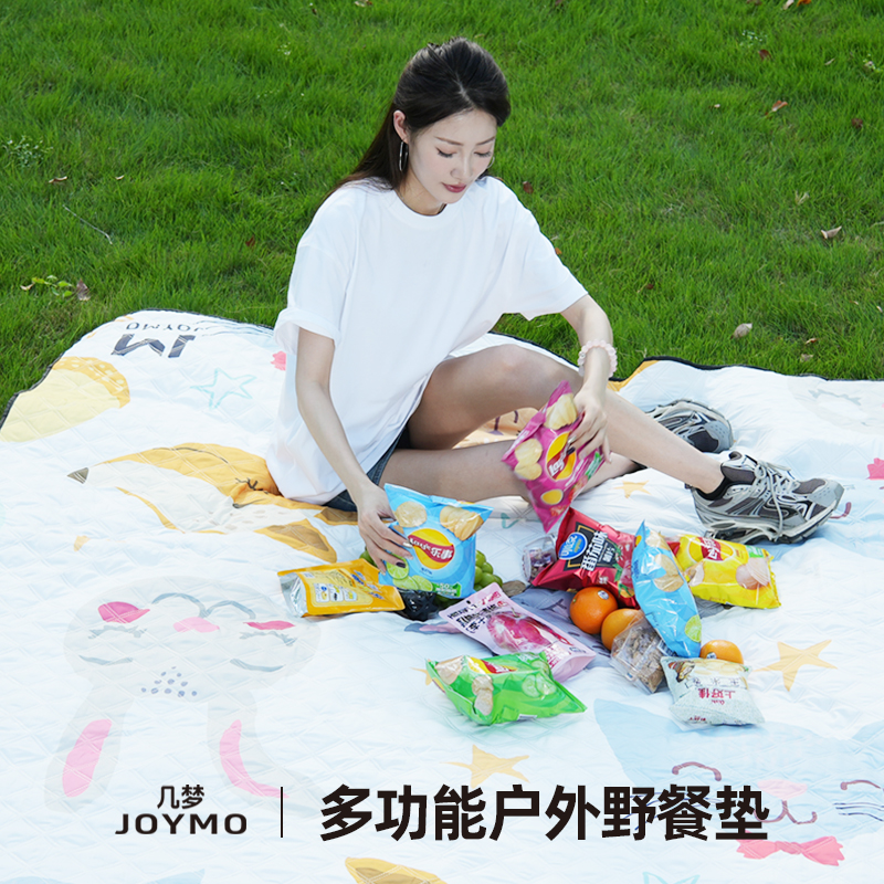 几梦多彩狐狸笑脸户外野餐垫D-2001